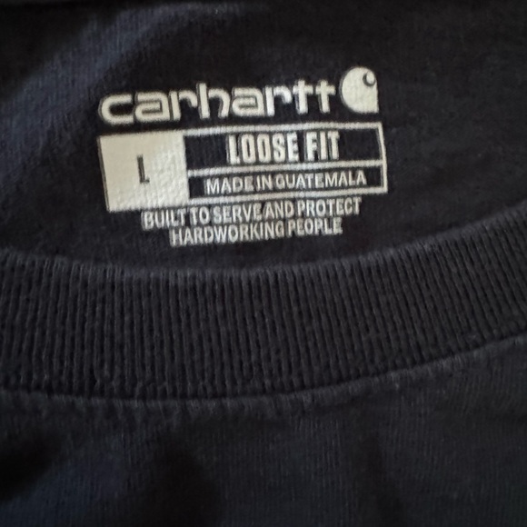 NWOT Carhartt Lg loose fit Navy blue tee - Picture 3 of 3
